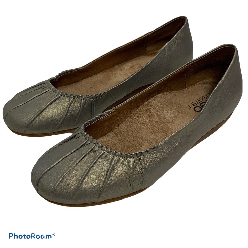 Abeo Bio System Taylin Women's Sz 10N‎ Ballet Flats Champagne Gold Comfort Shoes